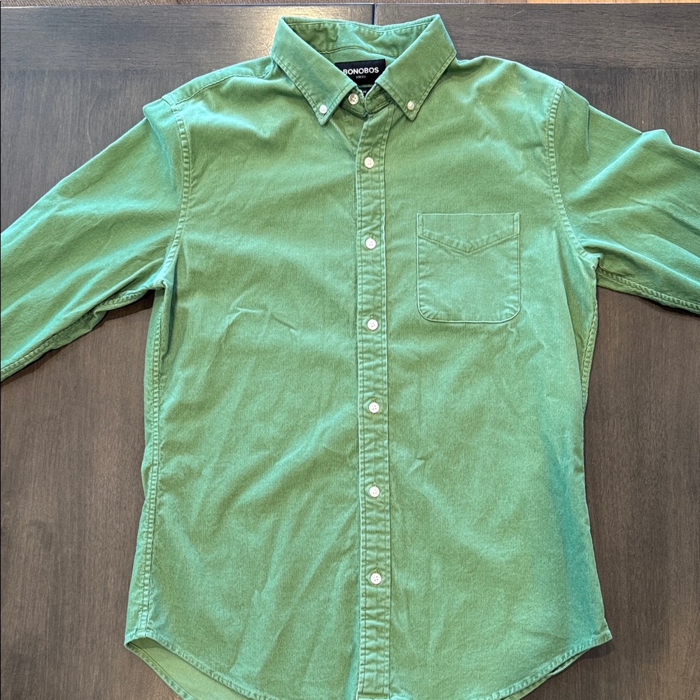 Bonobos Casual Green Button-Down Shirt